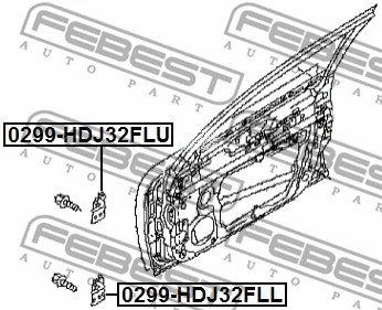 Febest 99-01 Infiniti I30 Front Left Door Upper Hinge 0299-HDJ32FLU
