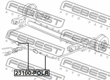 FEBEST 2013-2020 Volkswagen Polo Parking Brake Cable 23100-POLR