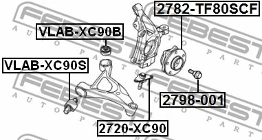 FEBEST 2003 Volvo XC90 Axle Bolt Drive Shaft 2798-001