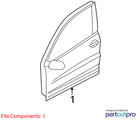 2009-2017 Volkswagen Tiguan Door Shell 5N0831055B