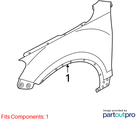 Volkswagen Fender Front 7P6821105E