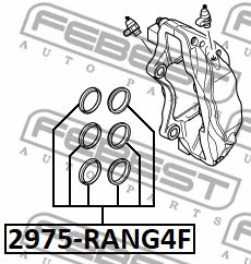 FEBEST Land Rover Repair Kit, Brake Caliper 2975-RANGF