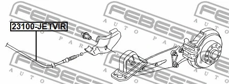 FEBEST 2010-2018 Volkswagen Jetta Parking Brake Cable 23100-JETVIR